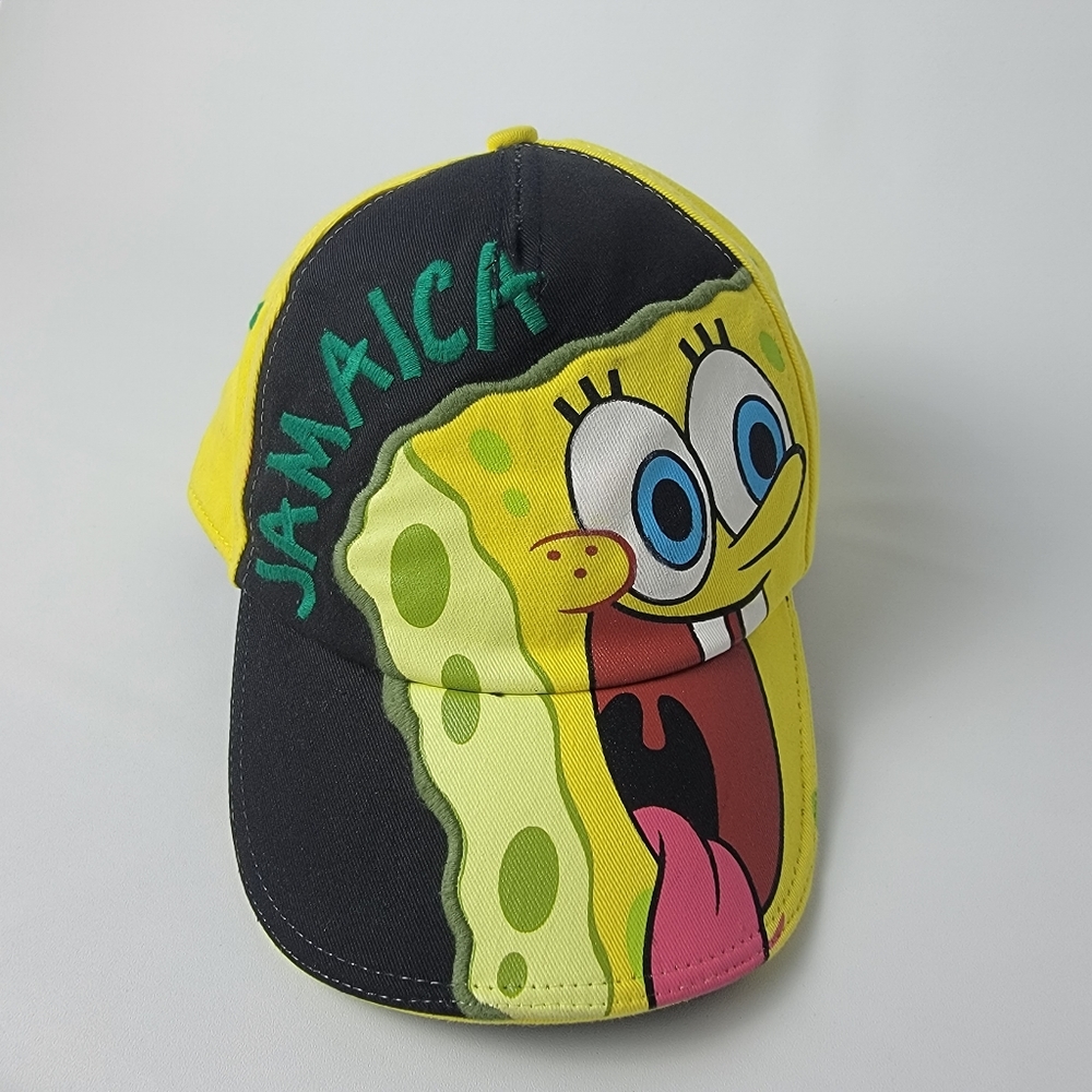 Nikelodeon Youth Adult SpongeBob Jamaica Baseball Cap Black Yellow Adjustable